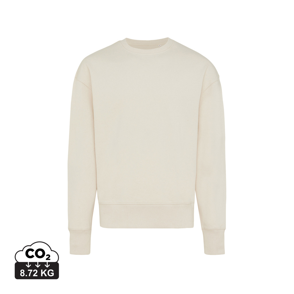 Sweat promotionnel coton recyclé 340g unisexe Iqoniq Kruger natural raw